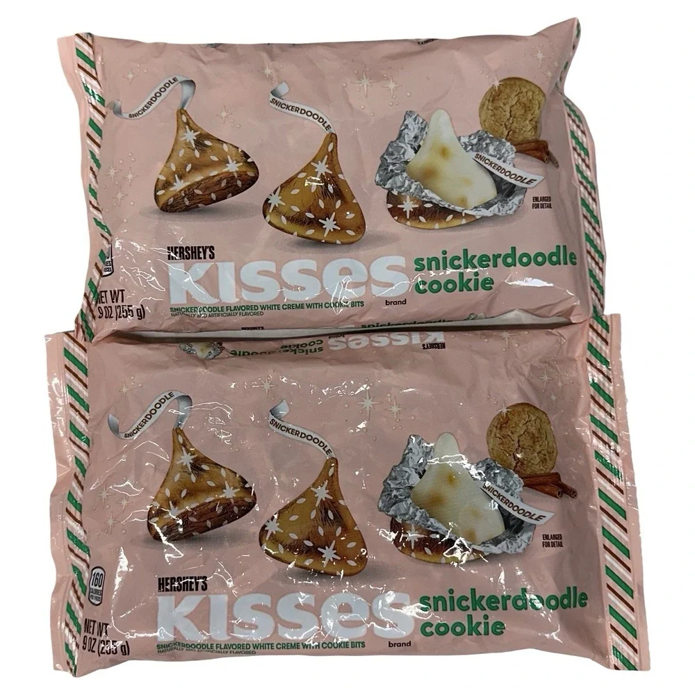 Hershey's KISSES Snickerdoodle Cookie Flavored 9oz Candy Bags 2‎